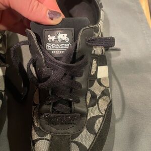 Coach Black and Gray Patterned Shoes